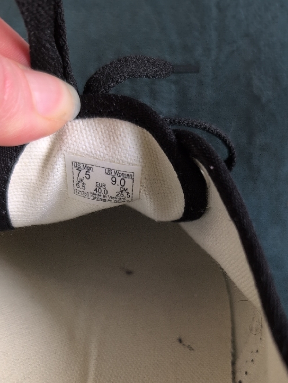Vans Authentic Canvas Sneakers in Black - Picture 5 of 5